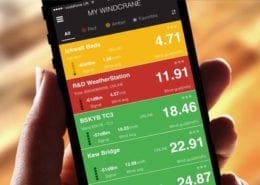 Windcrane app in hand
