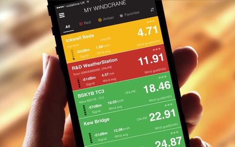 Windcrane app in hand